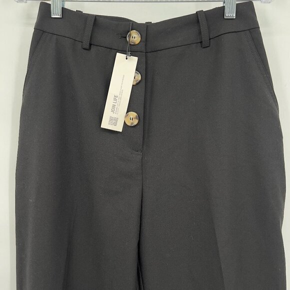 ZARA Original Women's High Waist Buttoned Black Pants /Trousers Size M NWT - Picture 3 of 9